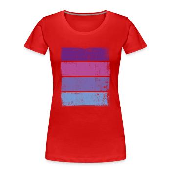 Grunge Background - Women's Premium Organic T-Shirt - red - Front - Mia (176cm)