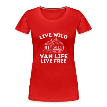 Van Life - Women's Premium Organic T-Shirt - red - Front - Mia (176cm)