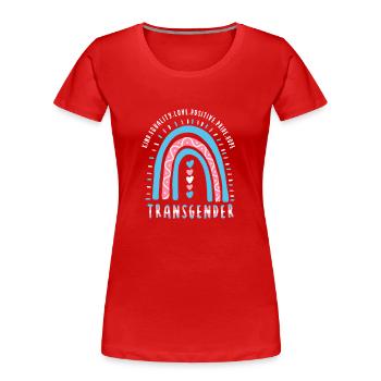 Trans Spruch Transgender Boho Regenbogen - Frauen Premium Bio T-Shirt - Rot - Vorne - Mia (176cm)