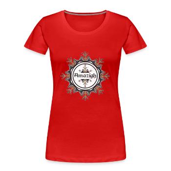 AMAZIGH MORIFES KERAMIK KABYLE - Frauen Premium Bio T-Shirt - Rot - Vorne - Mia (176cm)