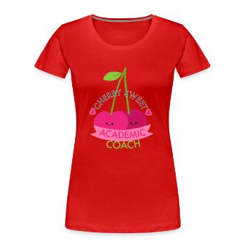 Kirschsüßer akademischer Trainer süße lustige Wortspiel Witze - Frauen Premium Bio T-Shirt - Rot - Vorne - Mia (176cm)