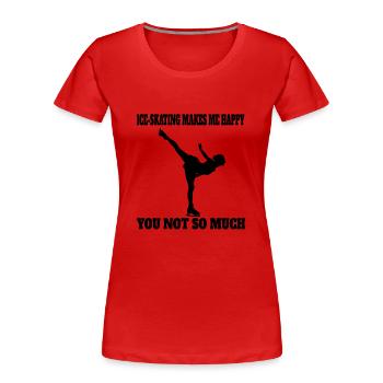 Figure Skating Ice Skating Figure Skating Figure skating - Women's Premium Organic T-Shirt - red - Front - Mia (176cm)