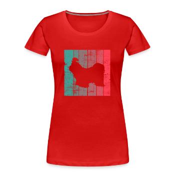 Shih Tzu dog lover Retro vintage Gift idea - Frauen Premium Bio T-Shirt - Rot - Vorne - Mia (176cm)