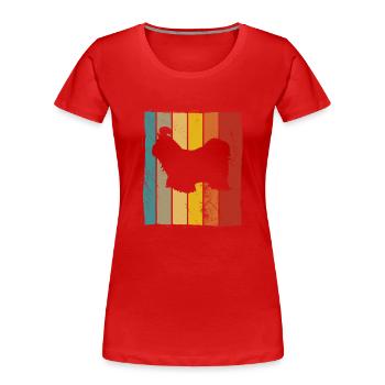 Shih Tzu dog lover Retro vintage Gift idea - Frauen Premium Bio T-Shirt - Rot - Vorne - Mia (176cm)