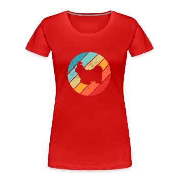 Shih Tzu dog lover Retro vintage Gift idea - Frauen Premium Bio T-Shirt - Rot - Vorne - Mia (176cm)