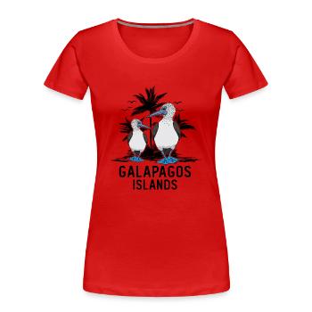 Galapagos Islands - Frauen Premium Bio T-Shirt - Rot - Vorne - Mia (176cm)