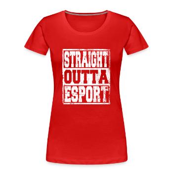 Esport saying funny - Women's Premium Organic T-Shirt - red - Front - Mia (176cm)