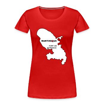 martinique - Women's Premium Organic T-Shirt - red - Front - Mia (176cm)
