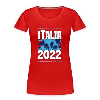 Italia 2022 - Frauen Premium Bio T-Shirt - Rot - Vorne - Mia (176cm)