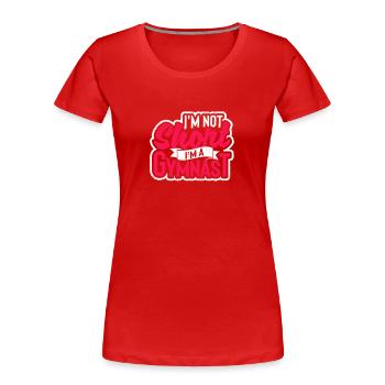 I'm not small, I'm a gymnast funny - Women's Premium Organic T-Shirt - red - Front - Mia (176cm)