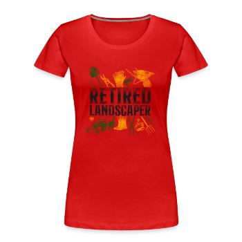 Landscaper Landscaping Landscape - Women's Premium Organic T-Shirt - red - Front - Mia (176cm)