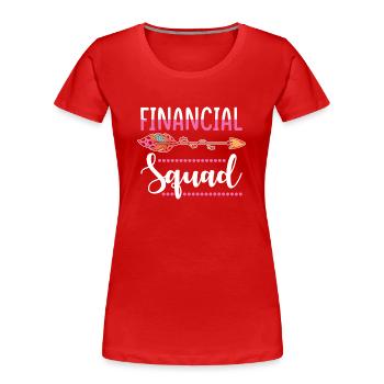 Finanz Gruppe - Frauen Premium Bio T-Shirt - Rot - Vorne - Mia (176cm)