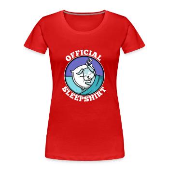 Official sleepshirt hase - Frauen Premium Bio T-Shirt - Rot - Vorne - Mia (176cm)