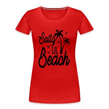 Salty lil Beach - Frauen Premium Bio T-Shirt - Rot - Vorne - Mia (176cm)