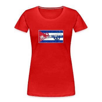 Salsa 123 567 Kuba Flagge - Frauen Premium Bio T-Shirt - Rot - Vorne - Mia (176cm)