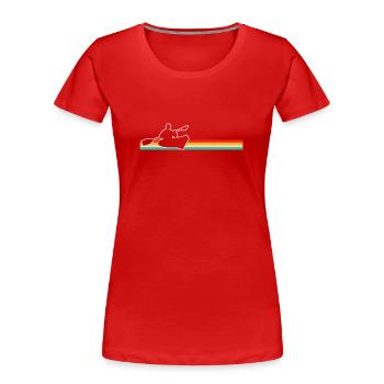 Kanu fahren Retro - Frauen Premium Bio T-Shirt - Rot - Vorne - Mia (176cm)