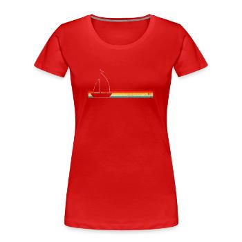 Sailing Retro - Women's Premium Organic T-Shirt - red - Front - Mia (176cm)