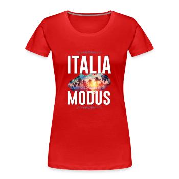 Italia Modus - Frauen Premium Bio T-Shirt - Rot - Vorne - Mia (176cm)
