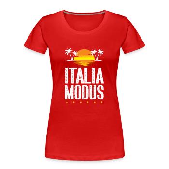 Italia Modus - Frauen Premium Bio T-Shirt - Rot - Vorne - Mia (176cm)