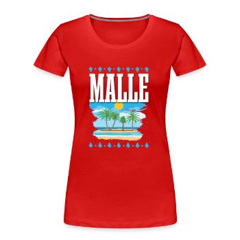 Malle - Frauen Premium Bio T-Shirt - Rot - Vorne - Mia (176cm)
