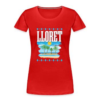 Lloret De Mar - T-shirt bio Premium Femme - rouge - Devant - Mia (176cm)