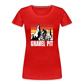 Ride Gravel Gravel Bike Gravel Road Bike Crossbike - Women's Premium Organic T-Shirt - red - Front - Mia (176cm)