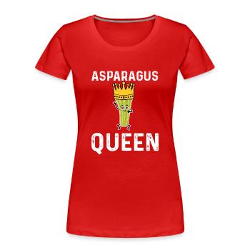 Reine des asperges - T-shirt bio Premium Femme - rouge - Devant - Mia (176cm)