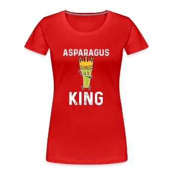 Roi des asperges - T-shirt bio Premium Femme - rouge - Devant - Mia (176cm)