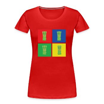 Cadeau d’asperges - T-shirt bio Premium Femme - rouge - Devant - Mia (176cm)