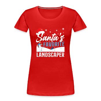 Landscaper Landscaping Landscape - Women's Premium Organic T-Shirt - red - Front - Mia (176cm)