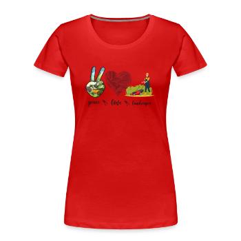 Landscaper Landscaping Landscape - Women's Premium Organic T-Shirt - red - Front - Mia (176cm)