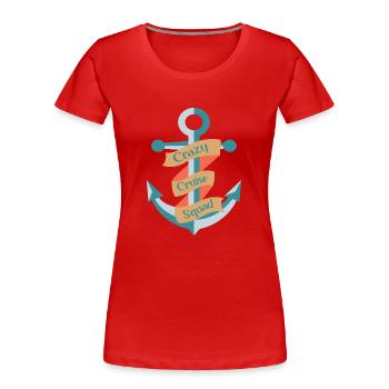 Bateau de croisière - T-shirt bio Premium Femme - rouge - Devant - Mia (176cm)