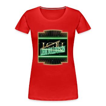 zitat geburtstagsgeschenkidee bluthund - Frauen Premium Bio T-Shirt - Rot - Vorne - Mia (176cm)
