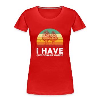 Morels Mushroom Picker - Women's Premium Organic T-Shirt - red - Front - Mia (176cm)