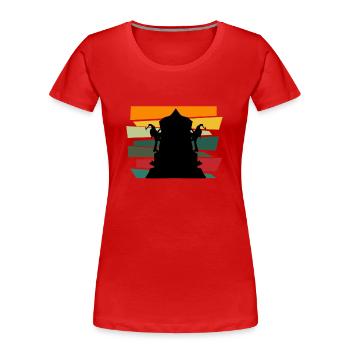 Grimpeurs sur glace Athlètes d’escalade sur glace Escalade sur glace - T-shirt bio Premium Femme - rouge - Devant - Mia (176cm)