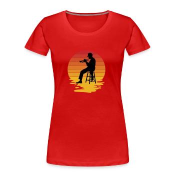 Trumpet TrumpetEr Musician Trumpet Player - Women's Premium Organic T-Shirt - red - Front - Mia (176cm)