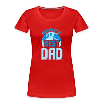 Der Beste Vater Der Welt Papa Papi Vater Tag - Frauen Premium Bio T-Shirt - Rot - Vorne - Mia (176cm)