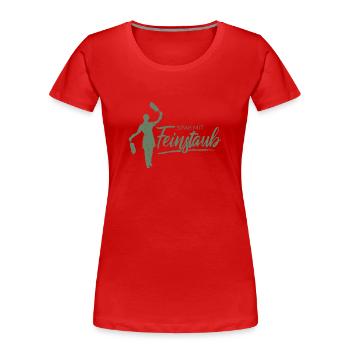 Spaß mit Feinstaub - Frauen Premium Bio T-Shirt - Rot - Vorne - Mia (176cm)