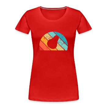 Birne Obst Frucht Birnen Garten Retro Geschenk - Frauen Premium Bio T-Shirt - Rot - Vorne - Mia (176cm)