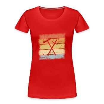 Gärtner Geschenk - Frauen Premium Bio T-Shirt - Rot - Vorne - Mia (176cm)