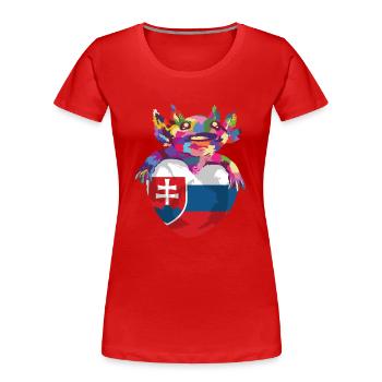 Slowakei Flagge Vintage Slowakische Fahne Heimat - Frauen Premium Bio T-Shirt - Rot - Vorne - Mia (176cm)