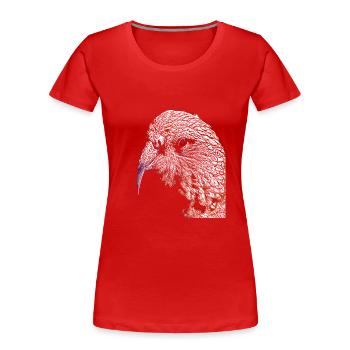 was guckst du hell - Frauen Premium Bio T-Shirt - Rot - Vorne - Mia (176cm)