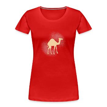 Dromadaire de chameau - T-shirt bio Premium Femme - rouge - Devant - Mia (176cm)
