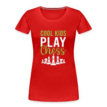 Cool Kids Joue aux échecs - Checkmate Chess Player - T-shirt bio Premium Femme - rouge - Devant - Mia (176cm)