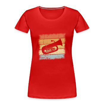 Tuba - Frauen Premium Bio T-Shirt - Rot - Vorne - Mia (176cm)