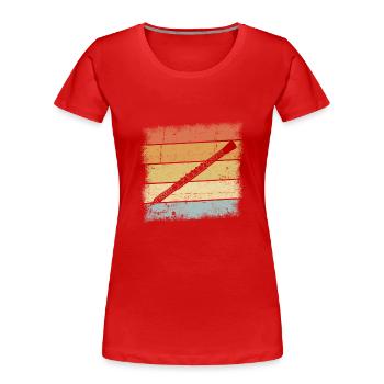 Oboe - Frauen Premium Bio T-Shirt - Rot - Vorne - Mia (176cm)