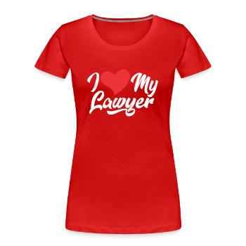 J’adore Mon avocat Avocat Avocat Avocat - T-shirt bio Premium Femme - rouge - Devant - Mia (176cm)