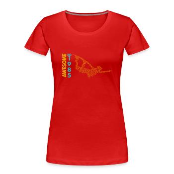 Awesome since 1985. Wakeboard Lifestyle - Frauen Premium Bio T-Shirt - Rot - Vorne - Mia (176cm)