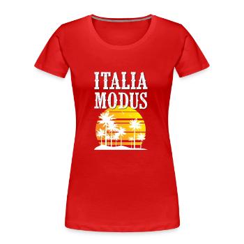 Italia Modus - Frauen Premium Bio T-Shirt - Rot - Vorne - Mia (176cm)