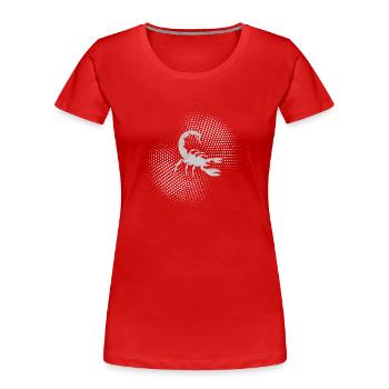 Skorpion - Frauen Premium Bio T-Shirt - Rot - Vorne - Mia (176cm)